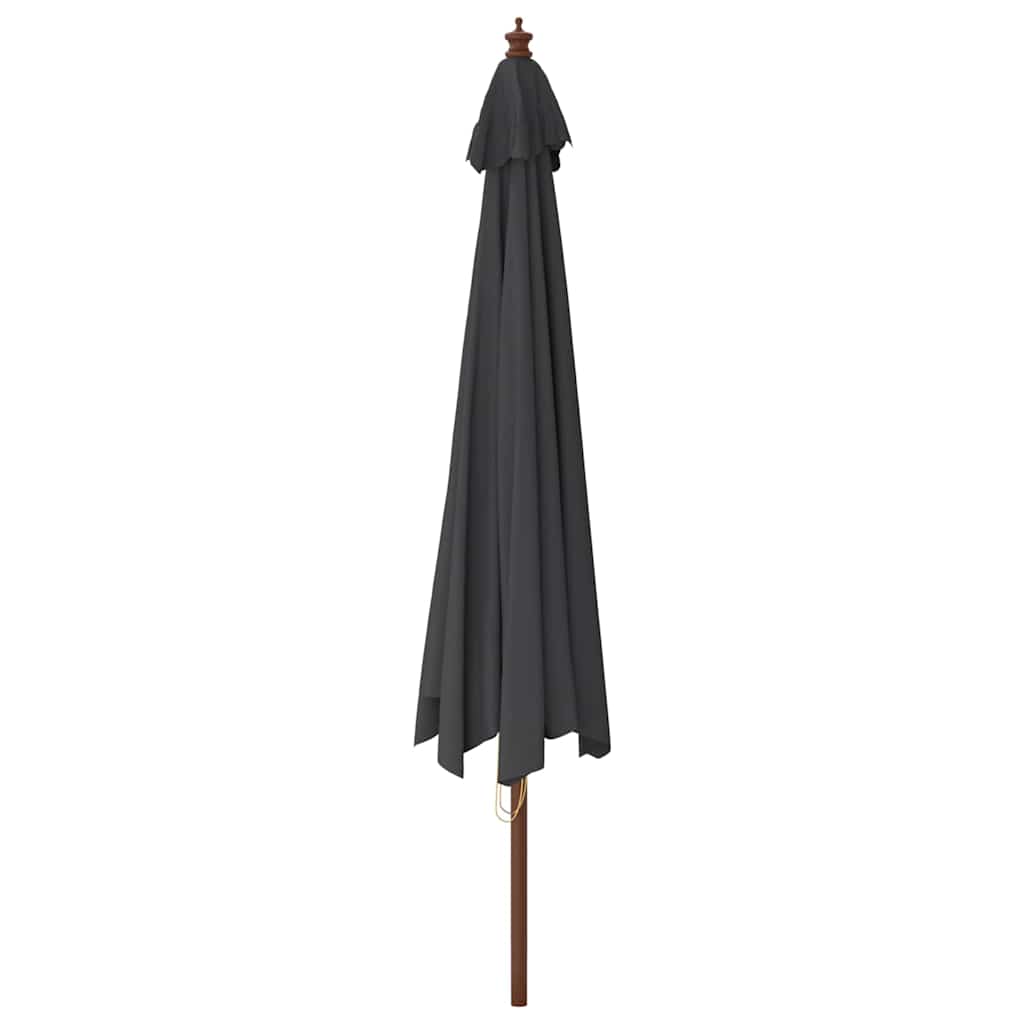 Sonnenschirm mit Holzmast Sandfarben 400x273 cm