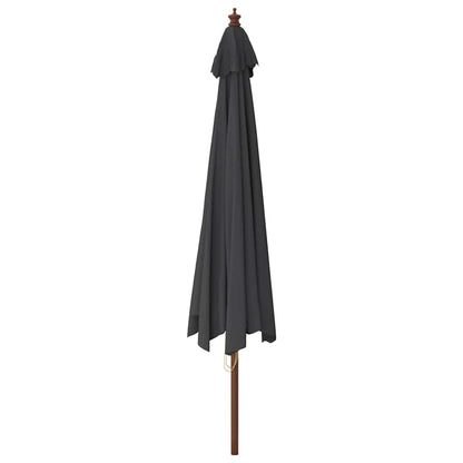 Sonnenschirm mit Holzmast Sandfarben 400x273 cm