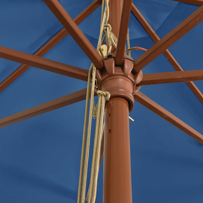Sonnenschirm mit Holzmast Sandfarben 400x273 cm
