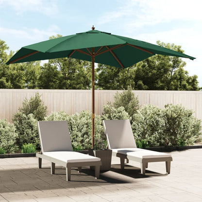 Sonnenschirm mit Holzmast Sandfarben 300x300x273 cm