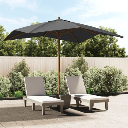Sonnenschirm mit Holzmast Sandfarben 300x300x273 cm