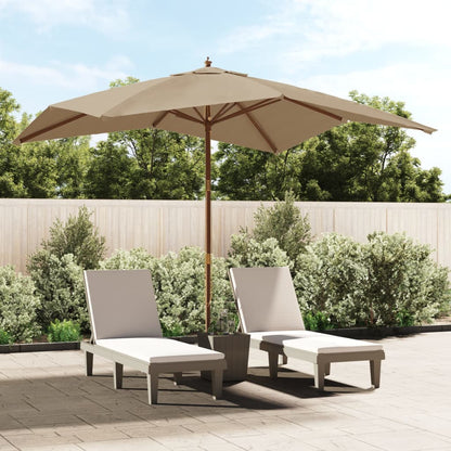 Sonnenschirm mit Holzmast Sandfarben 300x300x273 cm