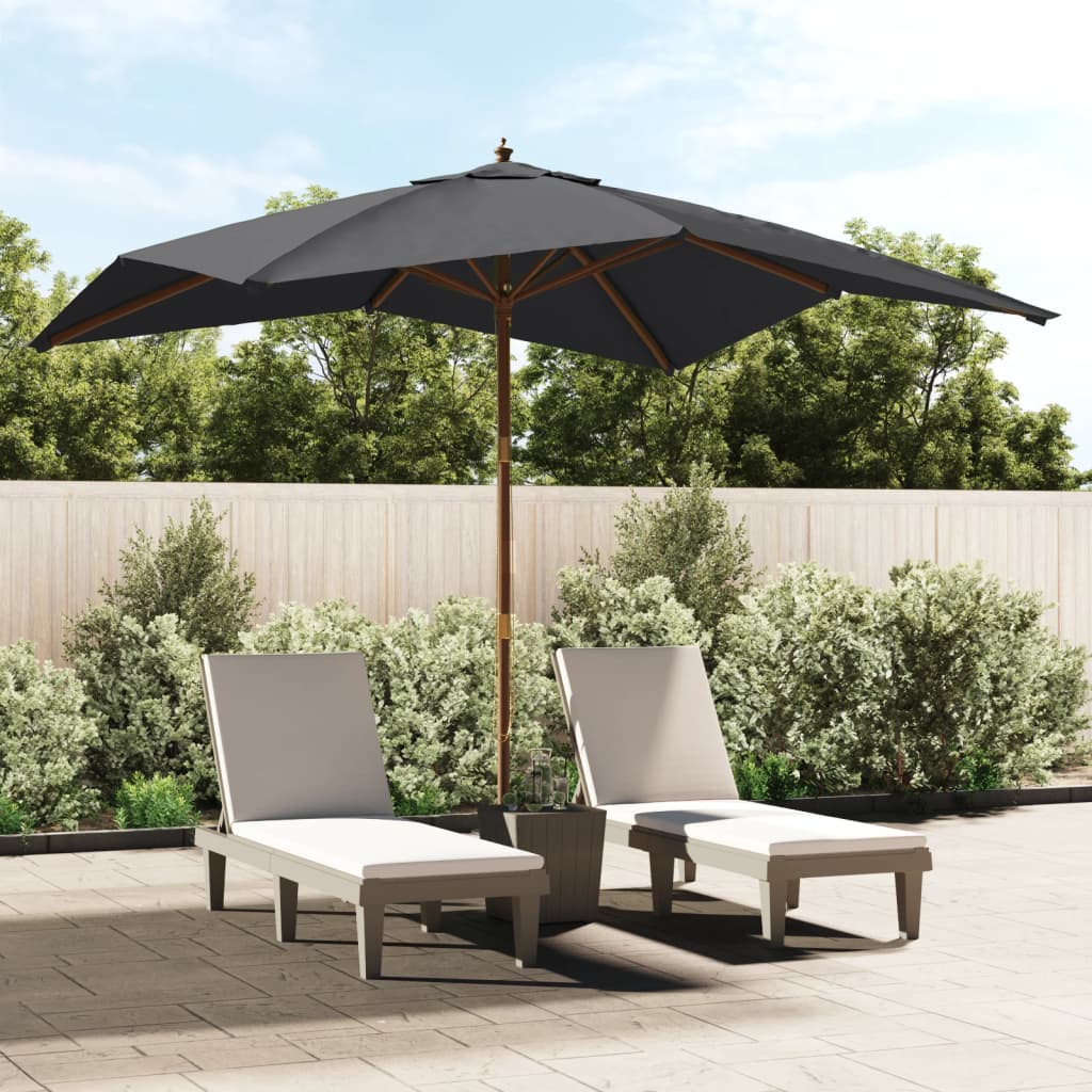 Sonnenschirm mit Holzmast Sandfarben 300x300x273 cm