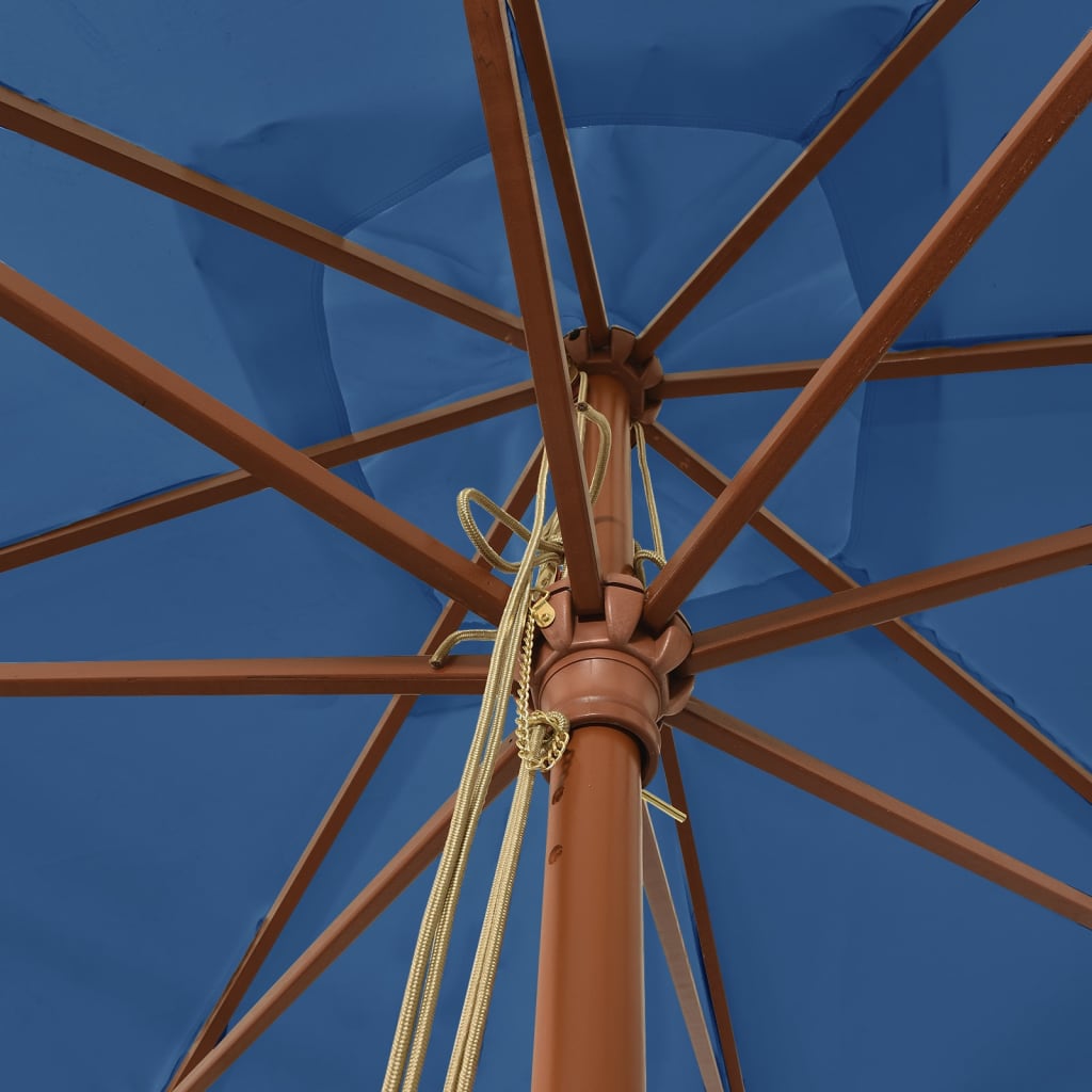Sonnenschirm mit Holzmast Sandfarben 300x300x273 cm