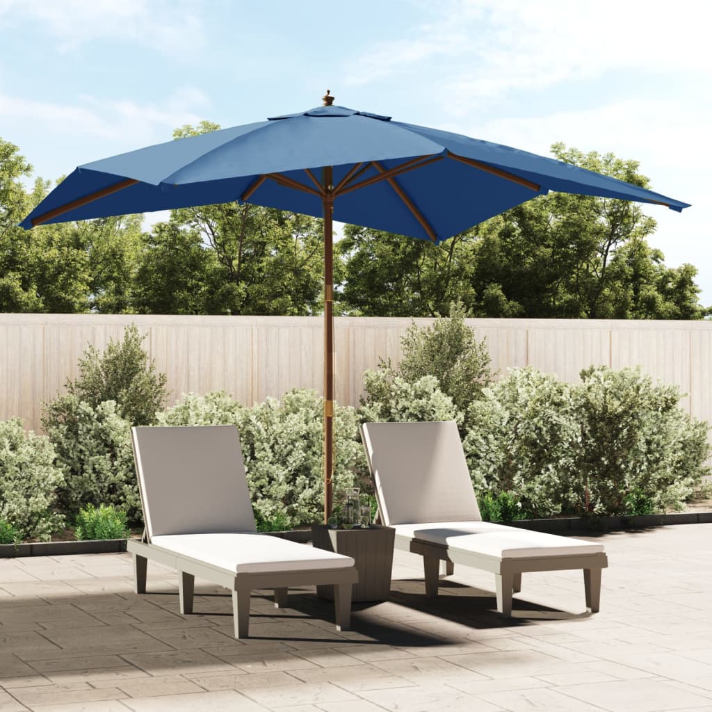 Sonnenschirm mit Holzmast Sandfarben 300x300x273 cm