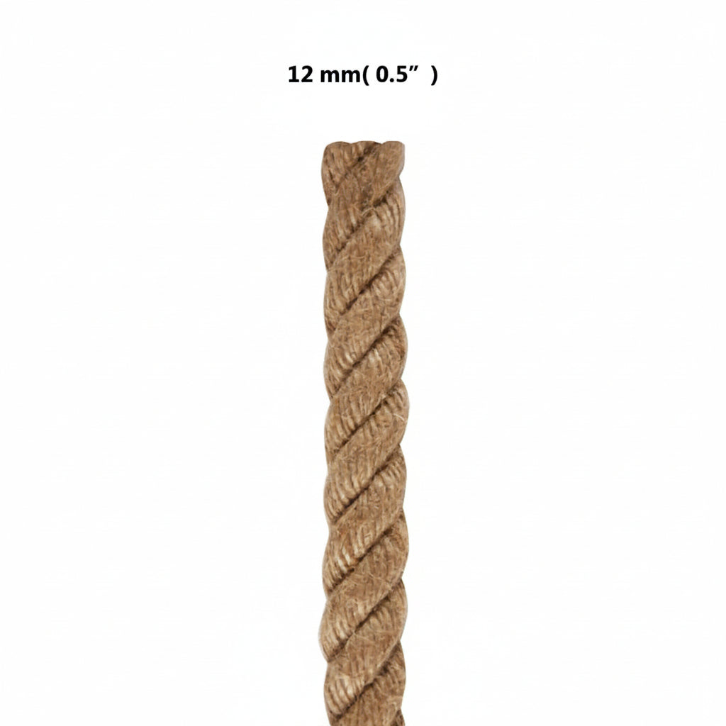 Natürliches Juteseil mit hoher Reißfestigkeit, 12mm, versch. Farben