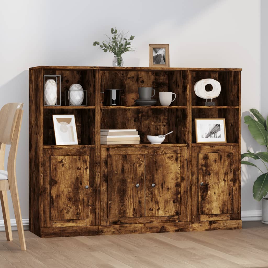 Highboards 3 Stk. Sonoma-Eiche Holzwerkstoff