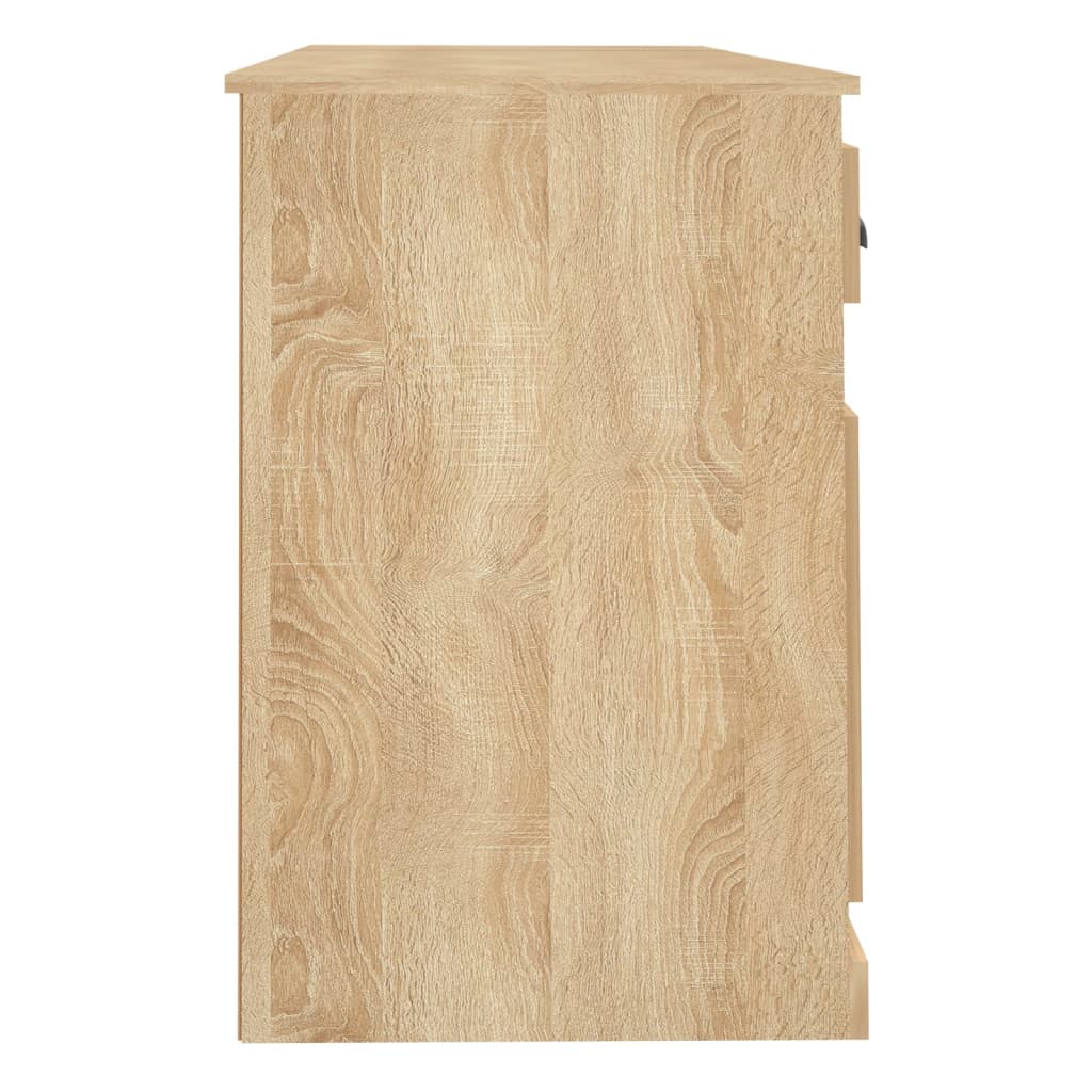 Schreibtisch mit Stauraum Hochglanz-Weiß Holzwerkstoff