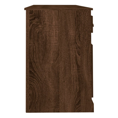Schreibtisch mit Stauraum Hochglanz-Weiß Holzwerkstoff