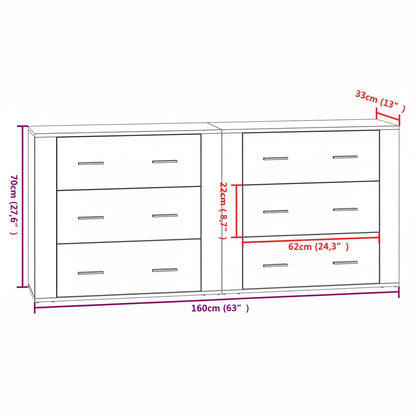 Sideboards 2 Stk. Holzwerkstoff