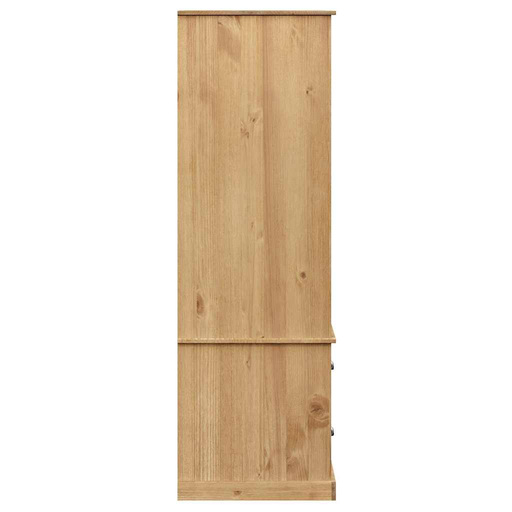 Kleiderschrank VIGO Grau 90x55x170 cm Massivholz Kiefer