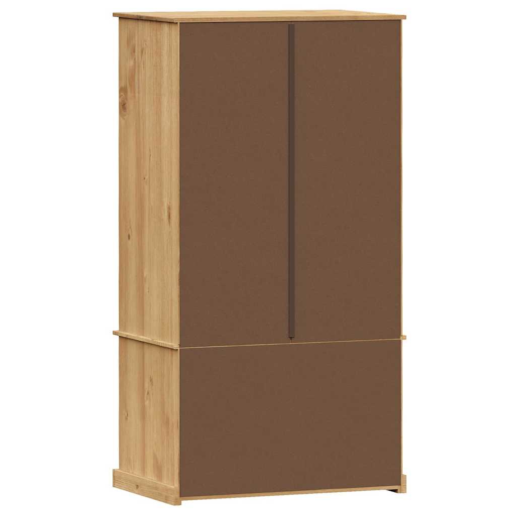 Kleiderschrank VIGO Grau 90x55x170 cm Massivholz Kiefer