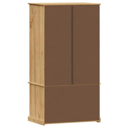 Kleiderschrank VIGO Grau 90x55x170 cm Massivholz Kiefer