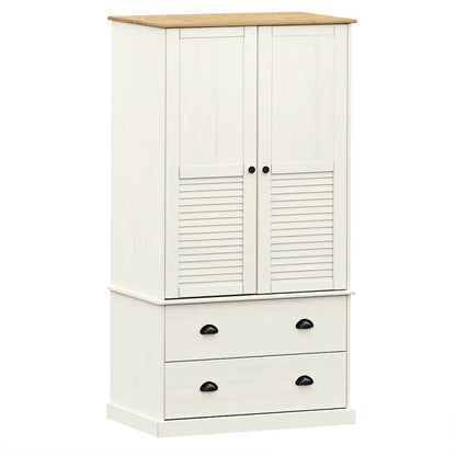Kleiderschrank VIGO Grau 90x55x170 cm Massivholz Kiefer