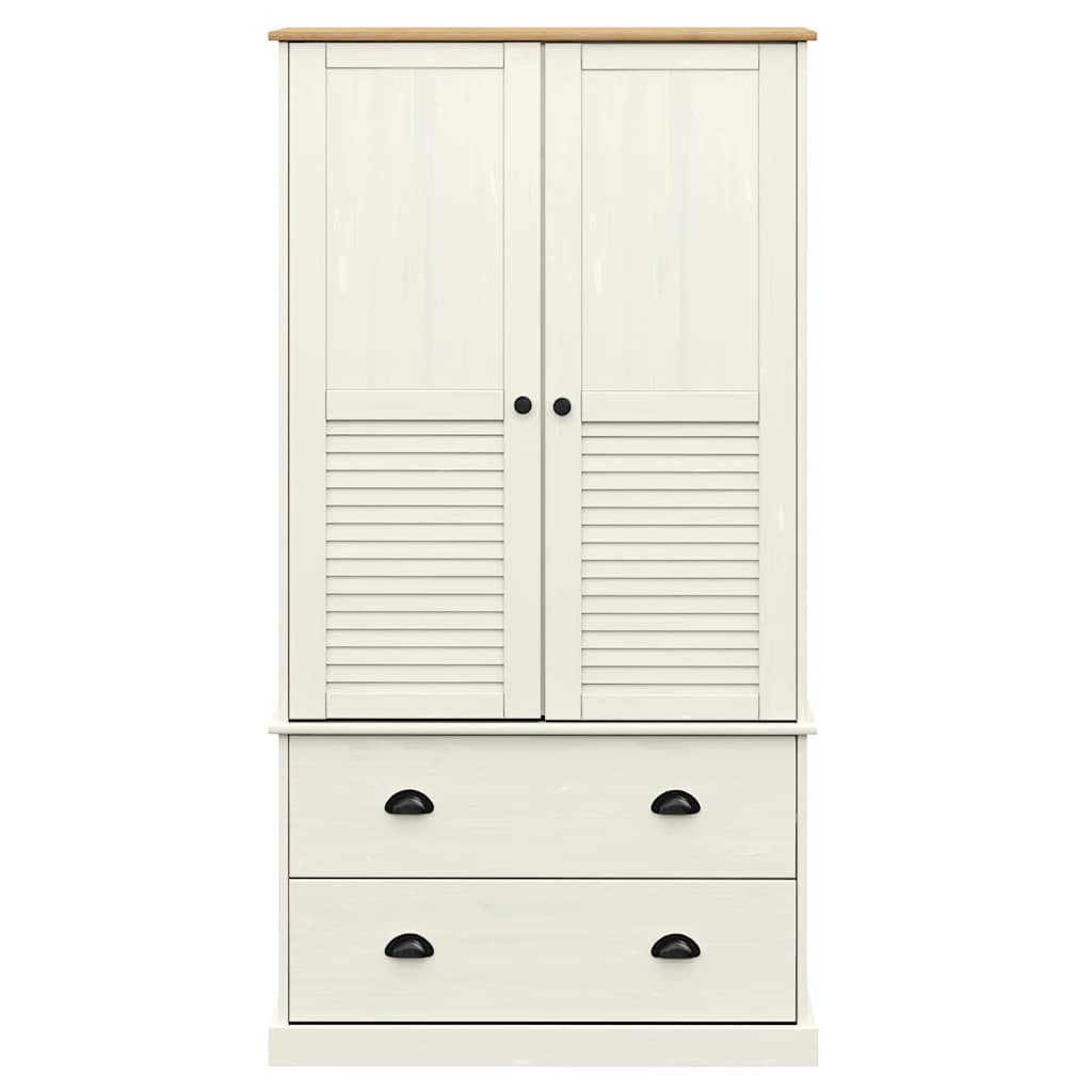 Kleiderschrank VIGO Grau 90x55x170 cm Massivholz Kiefer
