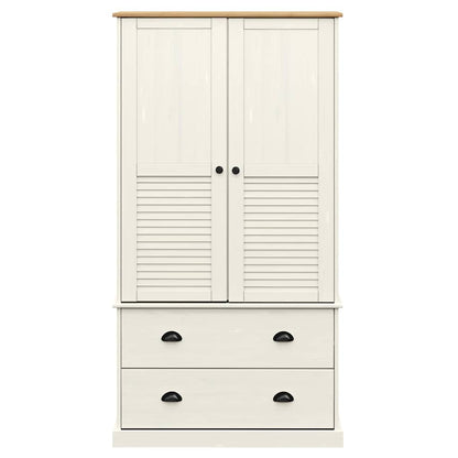 Kleiderschrank VIGO Grau 90x55x170 cm Massivholz Kiefer