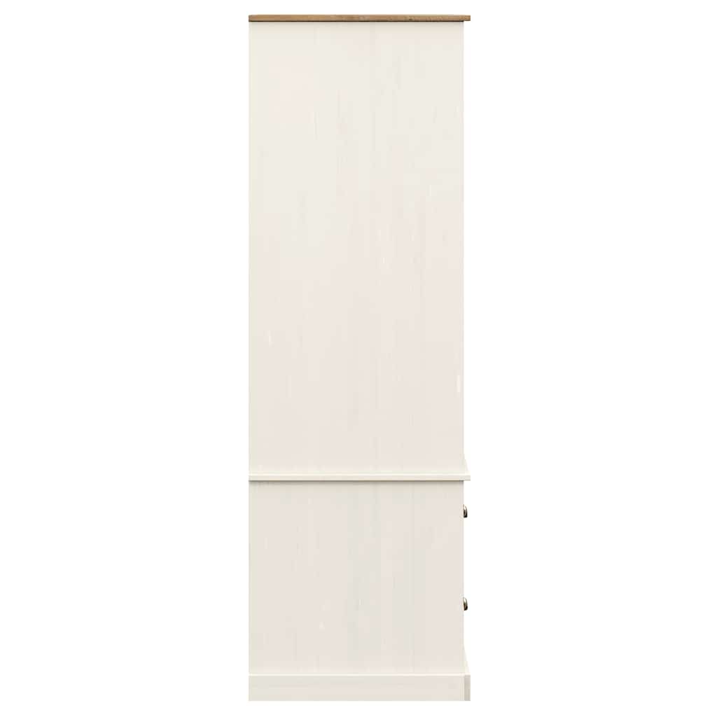 Kleiderschrank VIGO Grau 90x55x170 cm Massivholz Kiefer