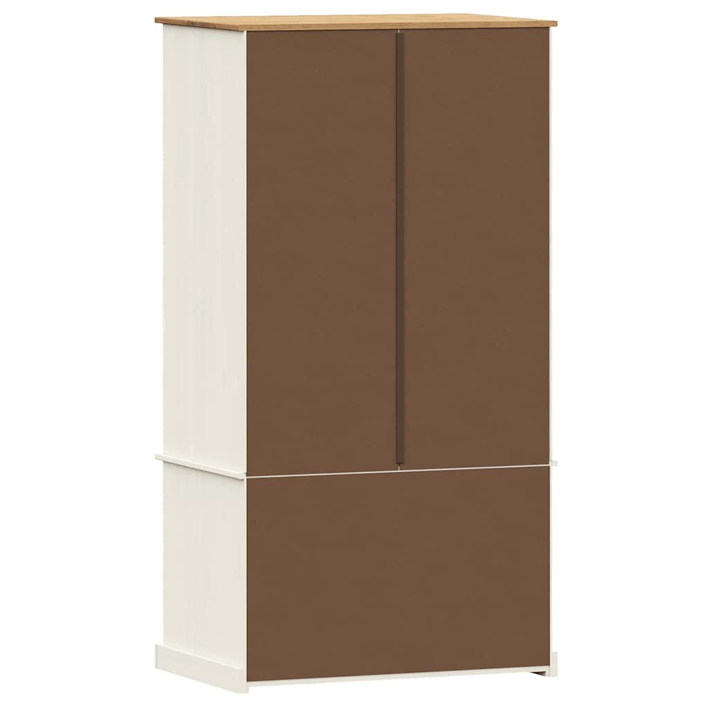 Kleiderschrank VIGO Grau 90x55x170 cm Massivholz Kiefer