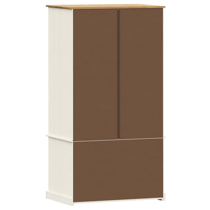 Kleiderschrank VIGO Grau 90x55x170 cm Massivholz Kiefer