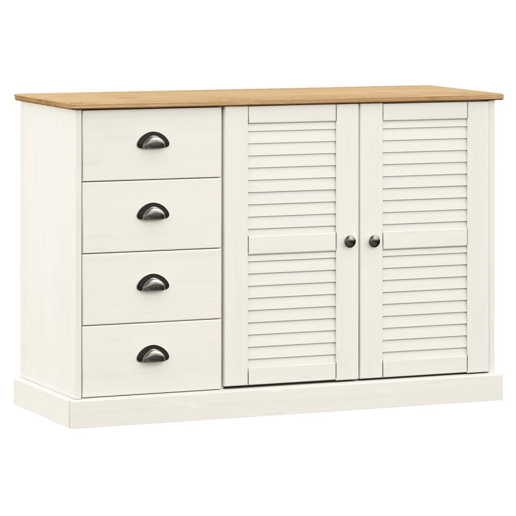 Sideboard Mit Schubladen Vigo 113X40X75 Cm Massivholz Kiefer