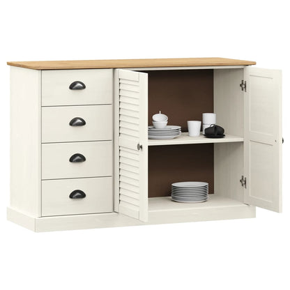 Sideboard Mit Schubladen Vigo 113X40X75 Cm Massivholz Kiefer
