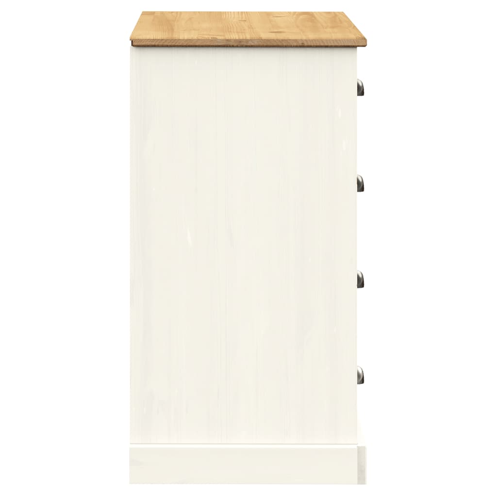 Sideboard Mit Schubladen Vigo 113X40X75 Cm Massivholz Kiefer