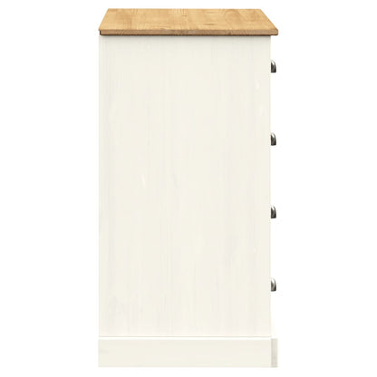 Sideboard Mit Schubladen Vigo 113X40X75 Cm Massivholz Kiefer