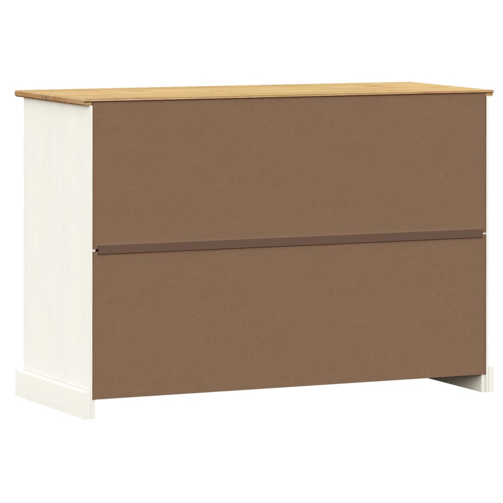 Sideboard Mit Schubladen Vigo 113X40X75 Cm Massivholz Kiefer