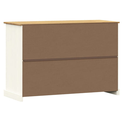 Sideboard Mit Schubladen Vigo 113X40X75 Cm Massivholz Kiefer