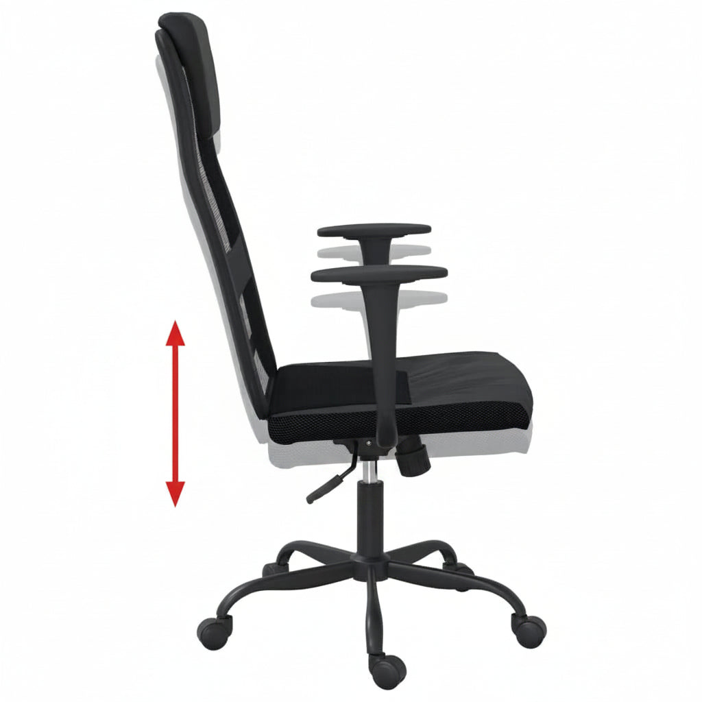 Bürostuhl Höhenverstellbar Netzstoff Und Kunstleder