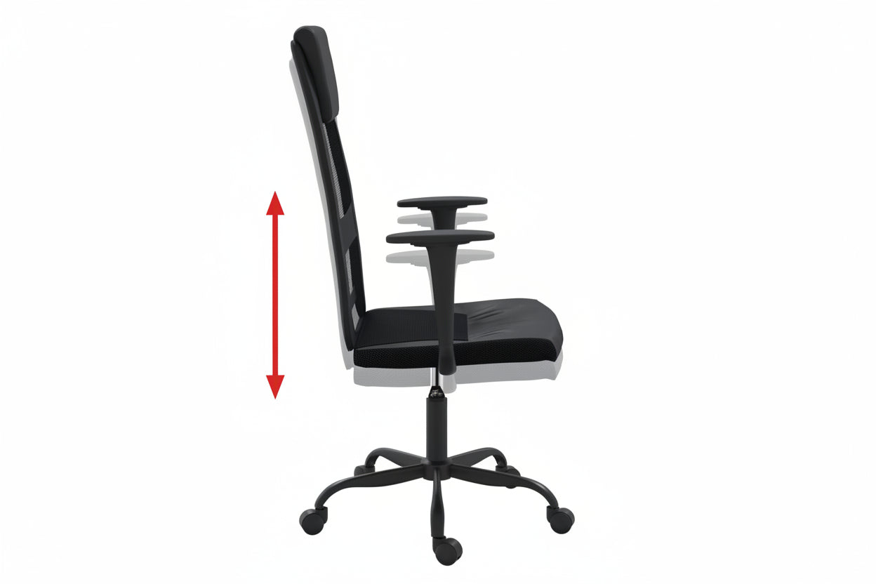 Bürostuhl Höhenverstellbar Netzstoff Und Kunstleder