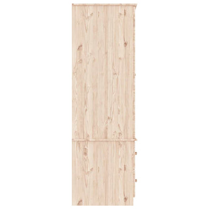 Kleiderschrank ALTA Weiß 90x55x170 cm Massivholz Kiefer
