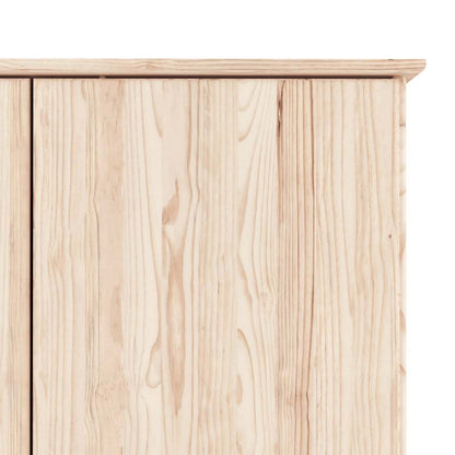 Kleiderschrank ALTA Weiß 90x55x170 cm Massivholz Kiefer