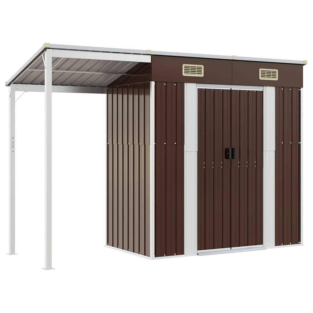 Gartenhaus Mit Schleppdach 277X107X181 Cm Stahl