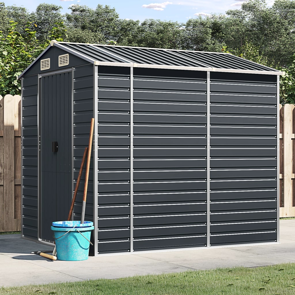 Gerätehaus Anthrazit 191x470x198 cm Verzinkter Stahl