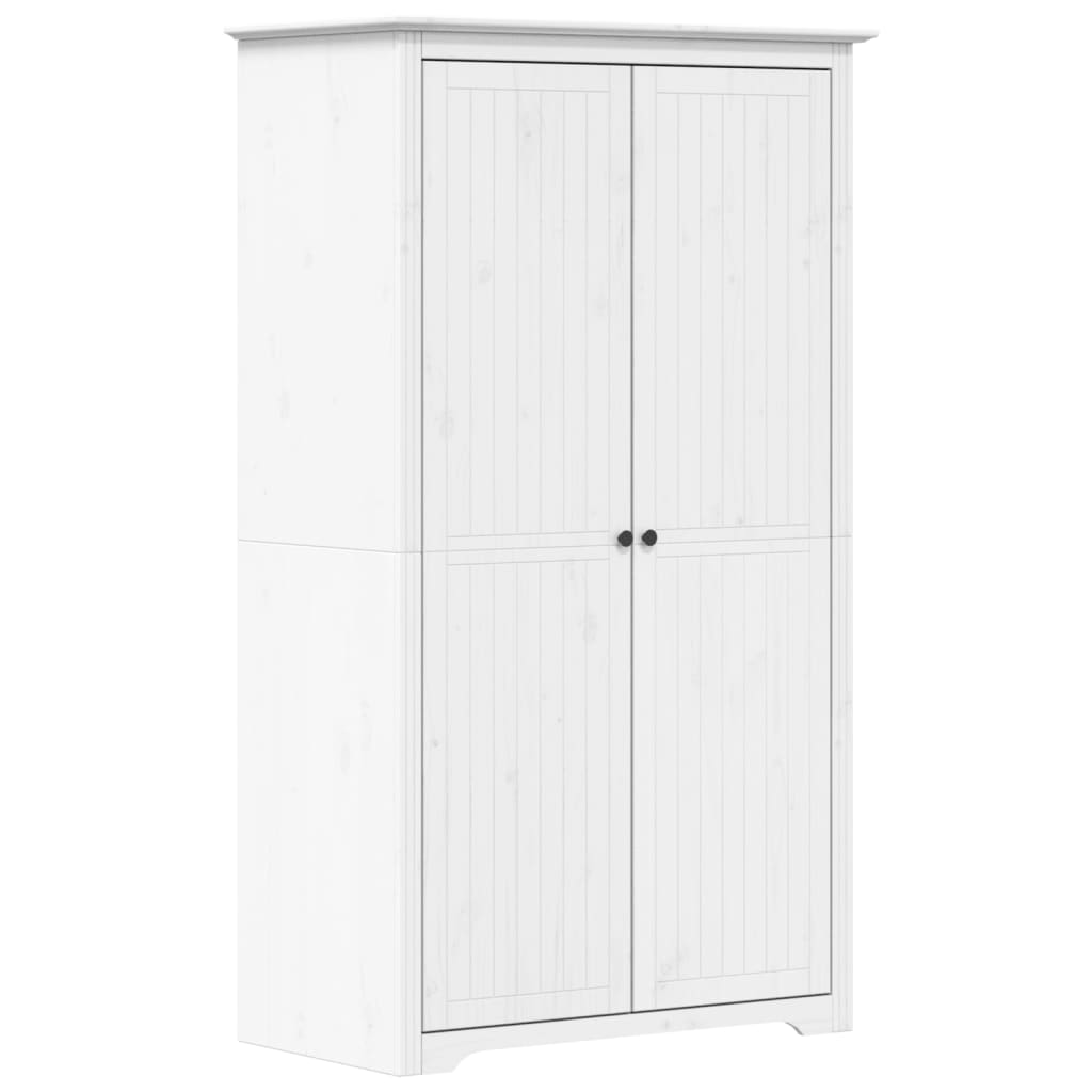 Kleiderschrank BODO Grau 99x53,5x173 cm Massivholz Kiefer