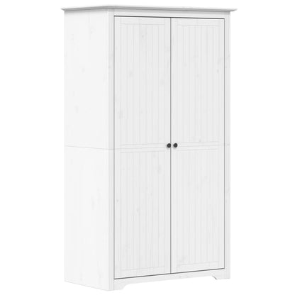 Kleiderschrank BODO Grau 99x53,5x173 cm Massivholz Kiefer