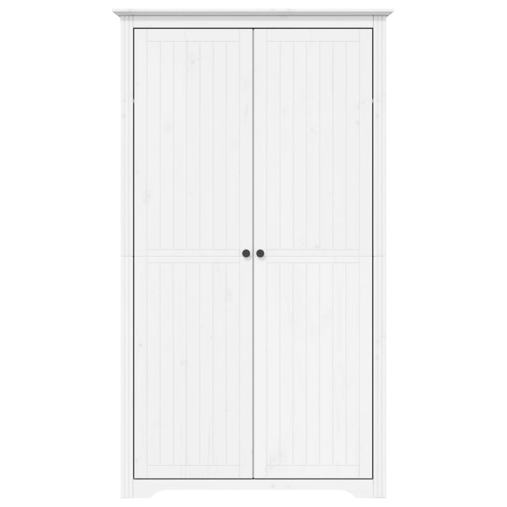 Kleiderschrank BODO Grau 99x53,5x173 cm Massivholz Kiefer