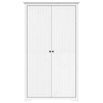 Kleiderschrank BODO Grau 99x53,5x173 cm Massivholz Kiefer