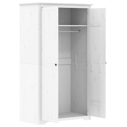 Kleiderschrank BODO Grau 99x53,5x173 cm Massivholz Kiefer