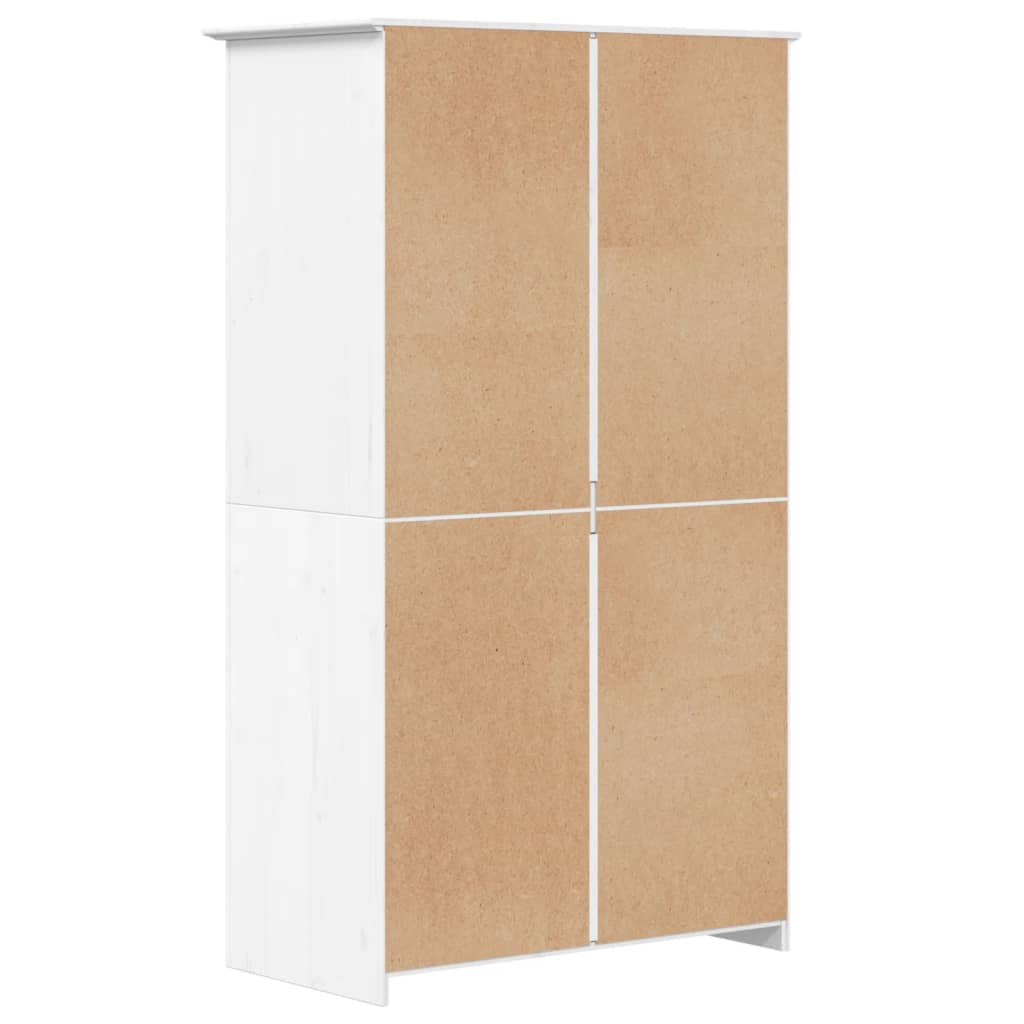Kleiderschrank BODO Grau 99x53,5x173 cm Massivholz Kiefer