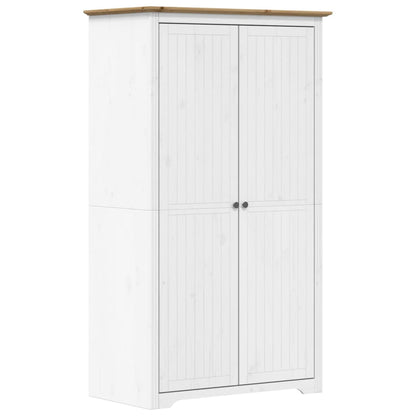 Kleiderschrank BODO Grau 99x53,5x173 cm Massivholz Kiefer