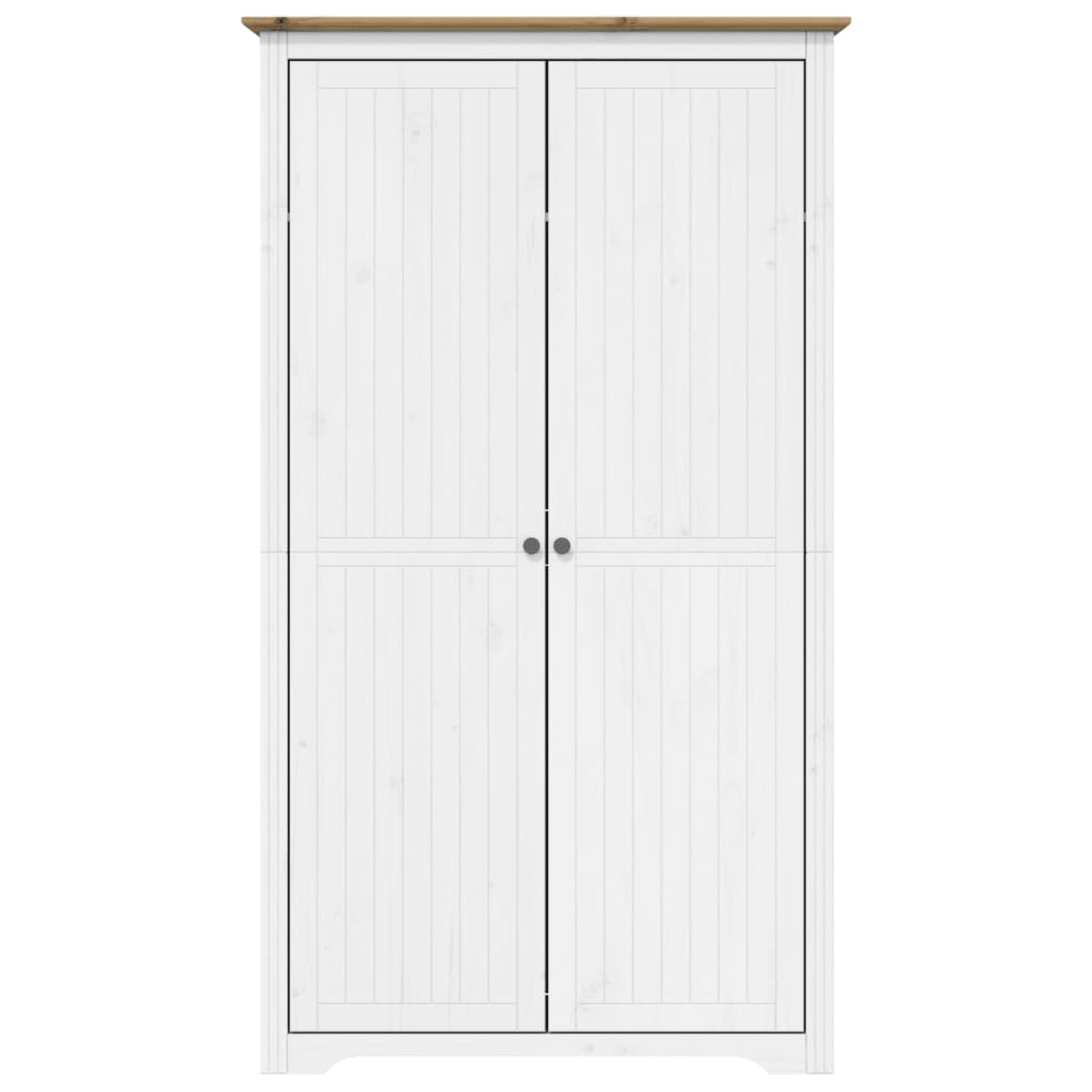 Kleiderschrank BODO Grau 99x53,5x173 cm Massivholz Kiefer