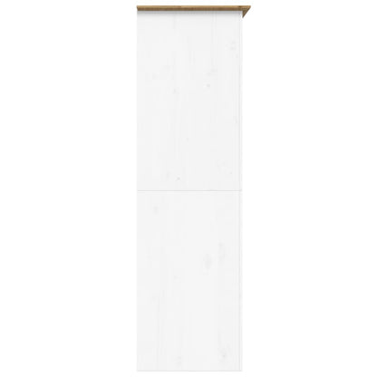 Kleiderschrank BODO Grau 99x53,5x173 cm Massivholz Kiefer