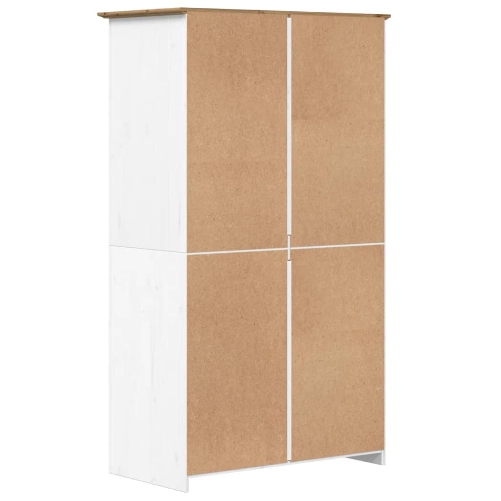 Kleiderschrank BODO Grau 99x53,5x173 cm Massivholz Kiefer