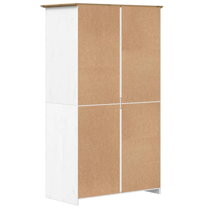 Kleiderschrank BODO Grau 99x53,5x173 cm Massivholz Kiefer