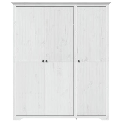 Kleiderschrank BODO Grau 146x53,5x173 cm Massivholz Kiefer