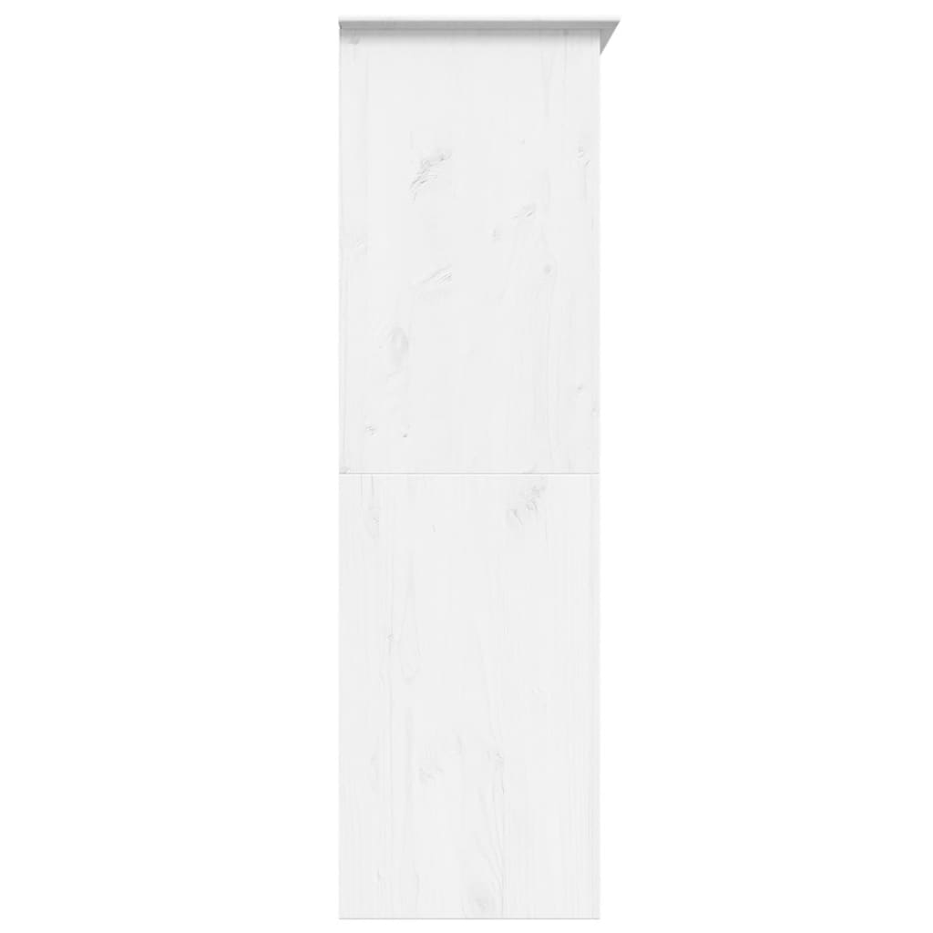 Kleiderschrank BODO Grau 146x53,5x173 cm Massivholz Kiefer