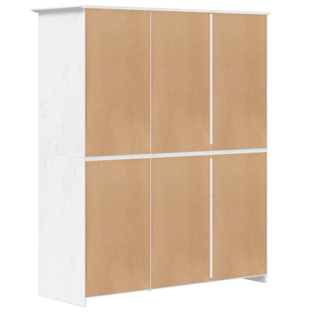 Kleiderschrank BODO Grau 146x53,5x173 cm Massivholz Kiefer
