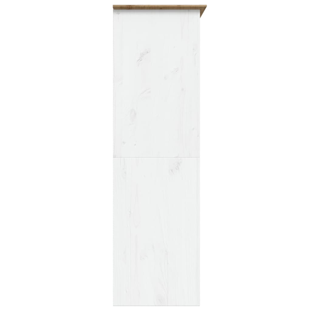 Kleiderschrank BODO Grau 146x53,5x173 cm Massivholz Kiefer